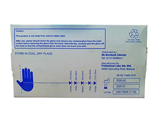 Guantes de nitrilo pequeños desechables que protegen las manos sensibles, pack de 100 4