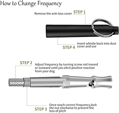 Dog Whistle, 2 Pack Professional Dog Whistle Stop Barking For Dogs, Recall Training, Adjustable Ultrasonic Silent Dog Whistle To Stop Barking Training Control Tool For Dogs, With Black Strap Lanyard #TOP3