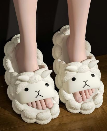 Cartoon Sheep Slipper for Women Fashion Y2k Memory Foam Anti-slip House Slides 2025 Cloud Thick Slippers4