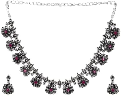 PANASHStylish Trendy Wedding Jewelry Set for Women and Girl Traditional Necklace Earring Jewelry Set for Women