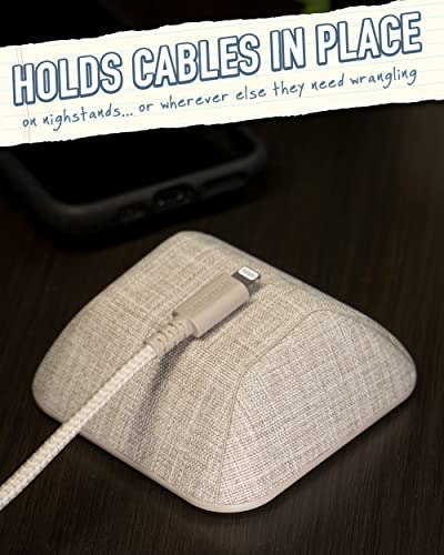 Smartish Cable Wrangler - Magnetic Cable Manager & Cord Organizer For Desk Or Nightstand - Lightly Toasted Beige #TOP1