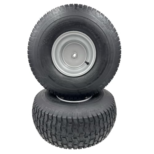 20x8.00-8 Silver Lawn Mower Wheel - Set - 3/4 Inch Axle, 2.90 Inch Hub - Thumbnail 4