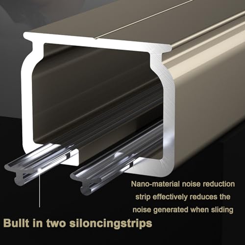 Tringle à rideau silencieuse de 4 m : fixations plafond et mur sans blocage - 5