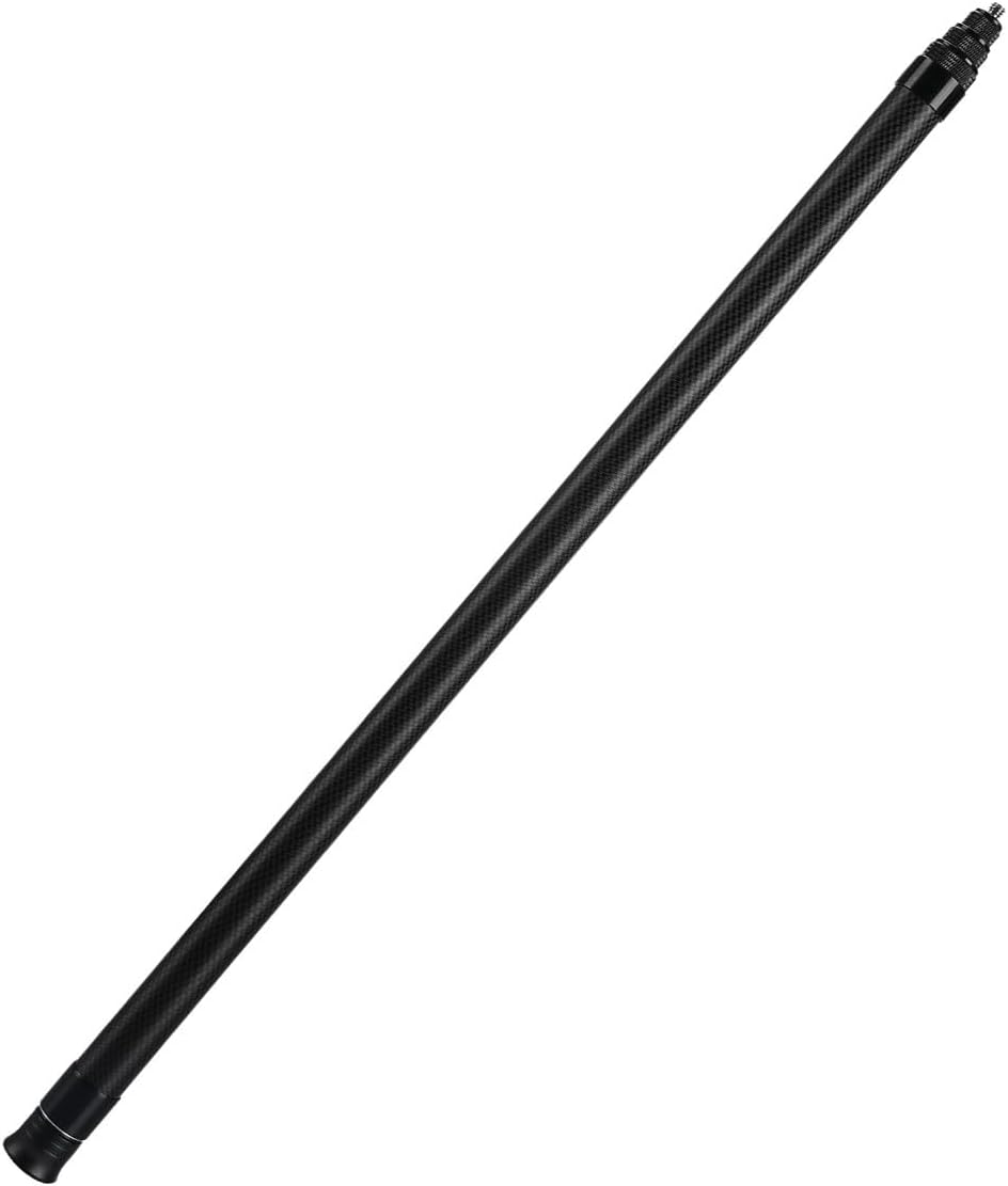 Extendable Selfie Stick, 7 Section Carbon Fiber Lightweight Telescopic Pole, 1/4 Inch Screw Thread Pole Extends to 118 Inches for X5, X4, X3, X2, ONE R, RS & Panoramic Camera