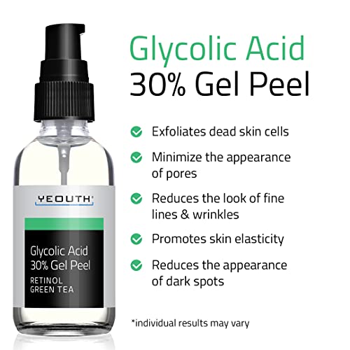 Peeling Visage Acide Glycolique 30% YEOUTH élixir exfoliant rétinol - 5