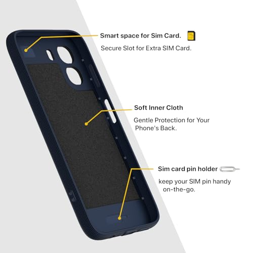 Image of Pikkme Back Cover for Oppo A6X 5G Camera Protection 3D Hexa Cube Design Silicone Protective Bumper Case (Blue)