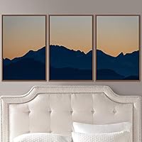 3 Piece Framed Canvas Wall Art Abstract Mountain Top Landscape Canvas Prints Home Artwork Decoration for Living Room,Bedroom - 16