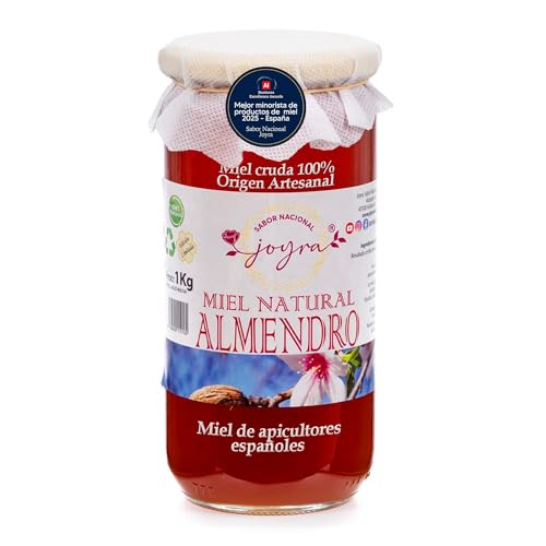 Miel Cruda, 100% MIel Pura de Abeja. 16 Variedades Atipicas de Producción Limitada, APICULTURA ESPAÑOLA. Natural Sin Pasteurizar, Conservan Enzimas y Antioxidantes. (1 KG, Miel de Almendro)