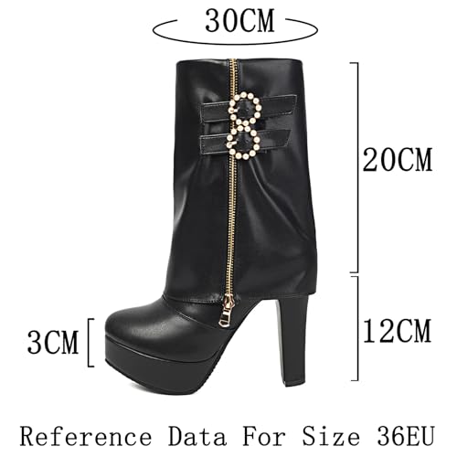 Bottes mi-mollet confortables à bout rond pour vos sorties citadines
