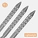 Ultralight Titanium Tent Stakes with Orange Cord, 6.3 Inch, 0.46 oz, Set of 6, Gray Best for Camping, Backpacking, Hiking, Backpacking