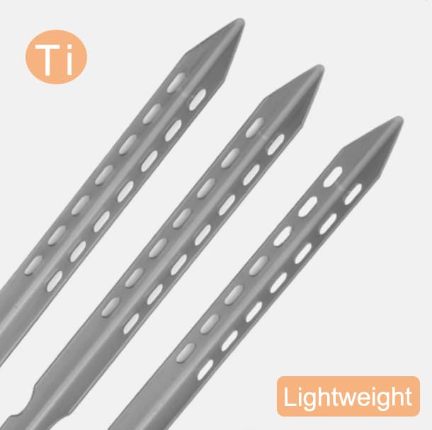 Titanium Tent Stakes, Ultralight Camping Pegs for Backpacking Hiking miniatura 5