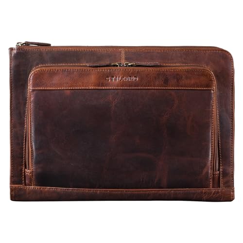 Portfolio Serviette Porte Document Cuir Véritable de Haute Qualité - 3