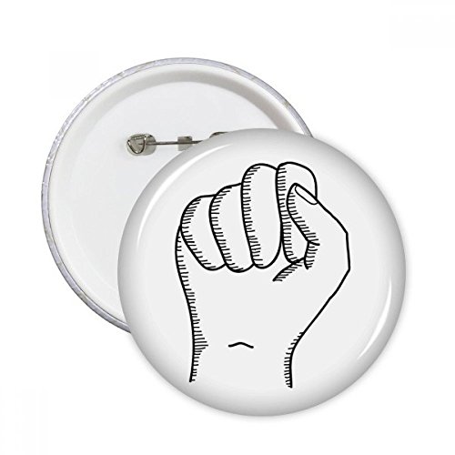 Pins Clenched Gesture rond pour masquer une imperfection de tissu