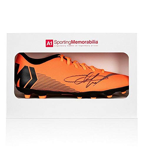 Eden Hazard Signed Football Boot Orange Nike Mercurial Gift Box