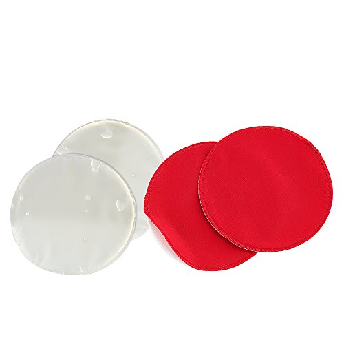 TendHer Reusable Soothing Breastfeeding Gel Pads with Absorbent Covers, Hot or Cold Packs for Nursing Pain Relief from Sore Nipples, Engorgement and Clogged Ducts, Pack of 2 Gel Packs and Sleeves - Image 4