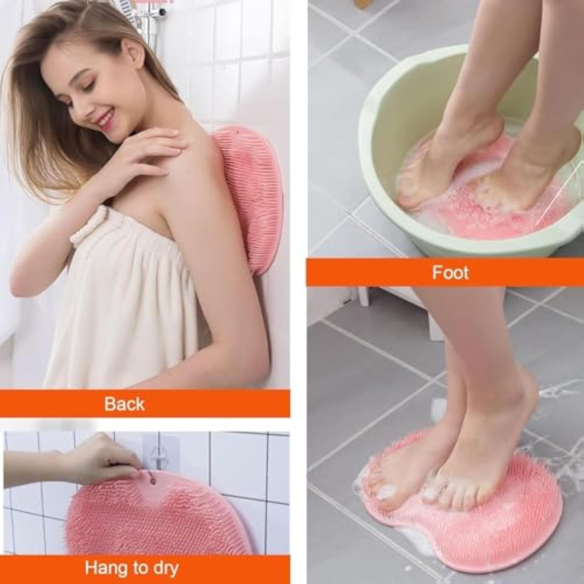 Shower Foot Scrubber Mat for Easy Foot Care