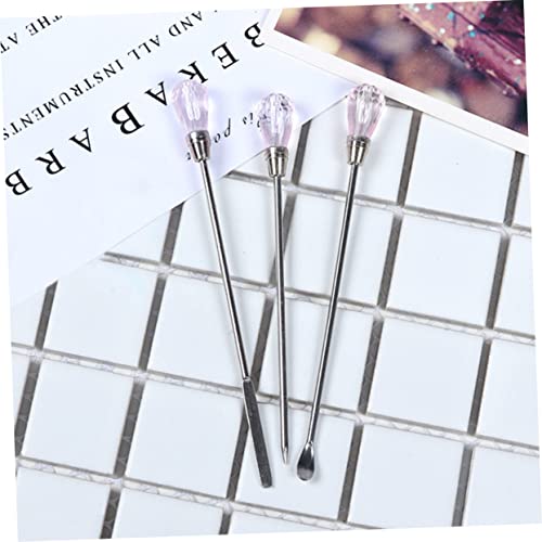 2 piezas de palitos acrílicos para mezcla y manicura miniatura 4