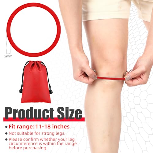 Image of Foilswirl Silicone Patella Knee Band for Basketball Patella Tendon Support Knee Pain Running Tendon Brace Support Strap(2,Red,M)