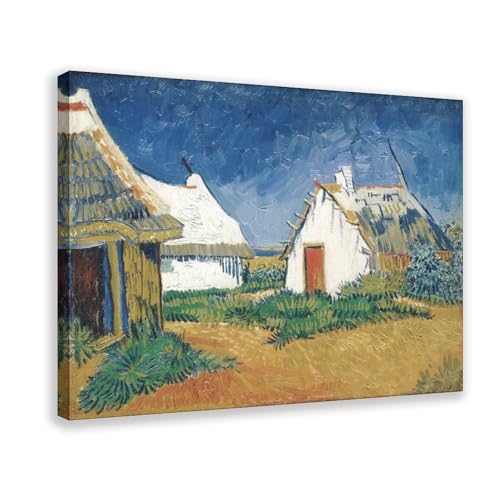 Toile Van Gogh Cottages aux Saintes-Maries pour décoration murale de salon