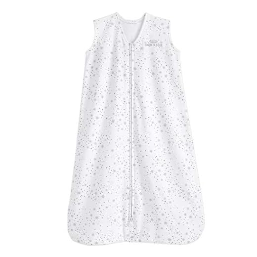 HALO® Gigoteuse pour Bébé - Sac de Couchage de Bébé 100 % Coton Premium - Gigoteuse Bébé avec Fermeture Éclair - Gigoteuse Naissance pour Nouveau-Né Fille et Garçon 1.0 TOG - Gris et Blanc, 18-36 Mois