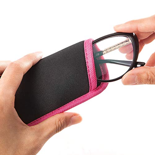 Image of TRIUMPH VISION 3 Pack Reading Glasses Pouch - Soft Eyeglasses Bag Portable Cloth Eyewear Case
