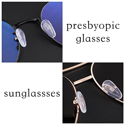 Brillen Reparatur Set, 25 Paar Nasenpads Silikon Schraubbrillen Nasenpads für Brillen, mit Schrauben Pinzette und Brillenputztüche