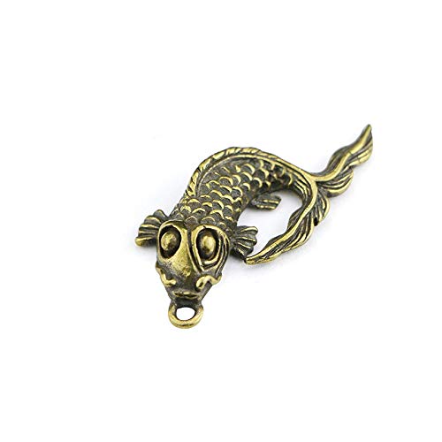 Pendentif voiture créative en laiton RLKHXBS, fini les clés perdues avec le poisson