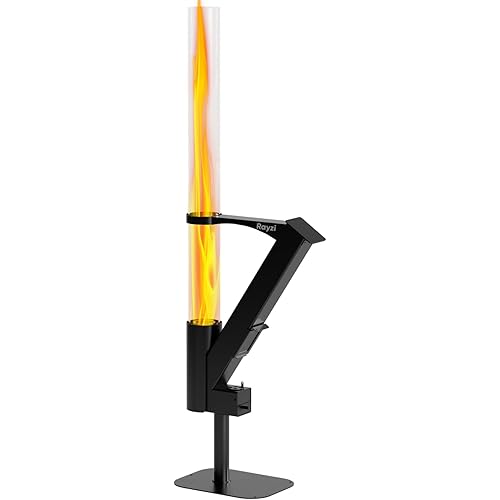 Rayzi New Rocket Stove 58 Inch, Smokeless Wood Pellet Patio Heater, Wood Pellet Fire Pits for Outside, Portable Pellet Heater for Patio/Garden/Backyard/Outside Restaurant/Bonfire Party/Beach