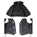 EURO STARS Lederkutte Herren Biker Lederweste 3 Metallverschlüssen, Motorrad Lederkutte, Weste, Clubweste, Biker Lederkutte, Rockerweste, Leder Kutte, Kutte (L, Schwarz)