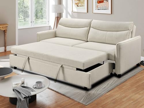 THSUPER 87-Inch King Sleeper Sofa Bed with Pull-Out Futon