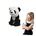 EcoBuddiez - Oso Panda de Deluxebase. Peluche Mediano de 20 cm elaborado con Botellas de plástico recicladas. Lindo Peluche ecológico con Forma de animalito para niños pequeños.