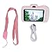 Fotocamera per Bambini, Fotocamera Digitale per Ragazze, Fotocamera Giocattolo per Selfie con Cartoni Animati HD da 3,5 Pollici 20 MP, Fotocamera per Cartoni Animati con Funzione di Temporizzazione, R