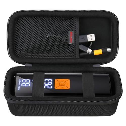 Elonbo Carrying Case for Litmustes Tire Inflator Portable Air Compressor, Cordless Tire Inflator Travel Holder, Electric Smart Air Pump Storage Bag, Black+inside Black