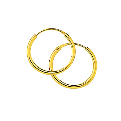 Jouailla - Boucles d'oreilles créoles en or 750/1000e - 14 mm Cover