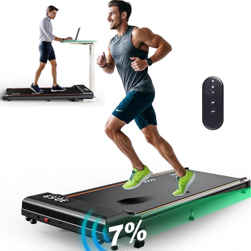 ORISYN Walking Pad - Cinta de correr para casa con 7% de inclinación, con motor de 2,25 HP y velocidad de 1-6 km/h, superficie de rodadura de 7 capas, no requiere montaje