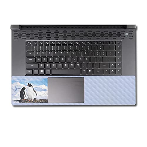 Image of MightySkins Carbon Fiber Skin Compatible with Alienware M17 R5 (2022) Full Wrap Kit - Penguin | Protective, Durable Textured Carbon Fiber Finish | Easy to Apply & Change Styles | Made in The USA
