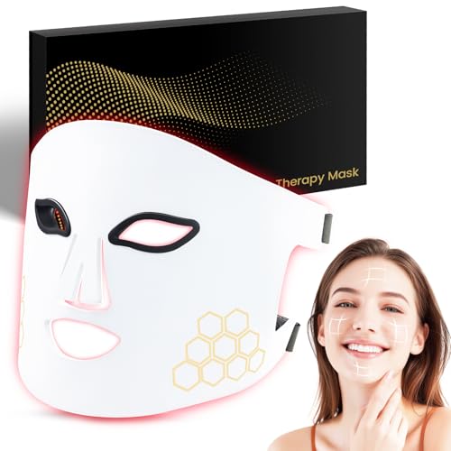 YOEYOU Red Light Therapy for Face, Infrared LED Face Mask Light Therapy ...