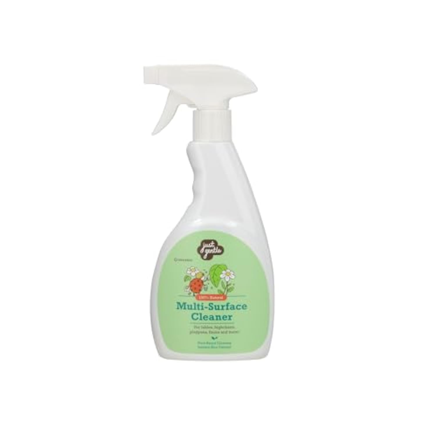 Just Gentle Plant-based Multi-Surface Cleaner with Rice Jasmine Vinegar - 500 ml | Food Grade Safe and Effective Cleaner for All surfaces, toys, and playpens