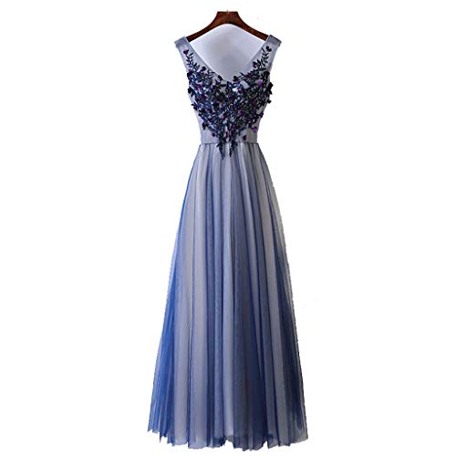 CAIM-Robes Robe de Demoiselle d'honneur Longue au Sol en Dentelle Longue au Sol et Longue au Sol en Dentelle (Color : Gray, Taille : M) Cover