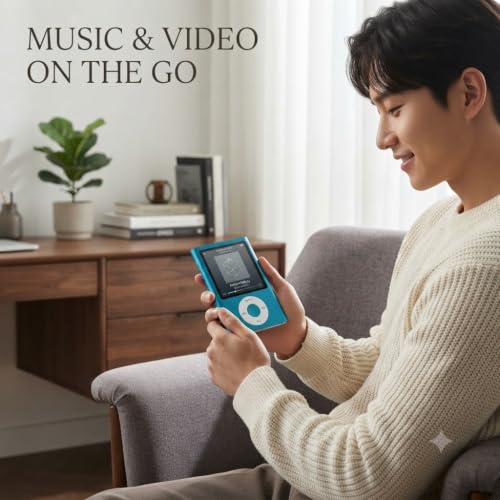 Image of Drumstone (10 Year Warranty) Portable MP4 Media Player with FM Radio, Video & Audio Player, Memory Card Slot, Voice Recorder, E-Book Reader & Photo Viewer, Rechargeable Digital Music Player