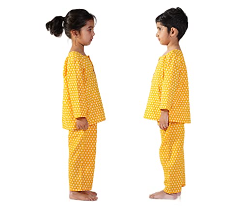 Image of Cotton Unisex Printed Night Suit Dress Set Combo Pack for Girls Boys
