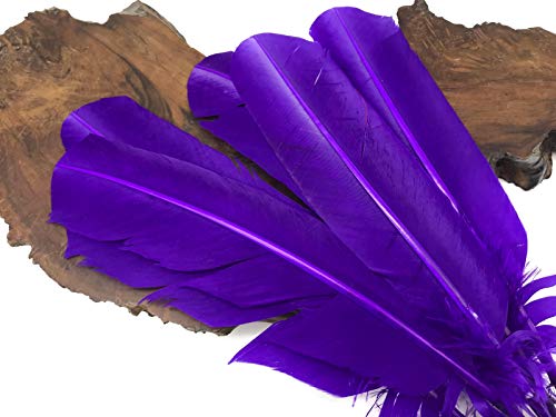 1/4 Lb - Purple Turkey Tom Rounds Secondary Wing Quill Wholesale Feathers (Bulk) Carnival, Fletching Craft Supply | Moonlight Feather #TOP2
