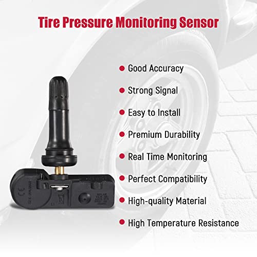 AUTEX TPMS Sensor Tire Pressure Sensor TPMS12 315MHz Compatible with Ford F150 F250 F350 Explorer Super Duty Escape Fusion Mustang Lincoln, Replaces# DE8T-1A180-AA 9L3Z-1A189-A, Set of 4