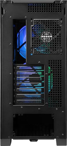 Image of MSI MPG Velox 300R Airflow PZ - Mid-Tower Gaming PC Case - Tempered Glass Side Panel - 2 x 160 mm Dual Layer Blades Fans - Liquid Cooling Support up to 360mm Radiator - Mesh Panel for Airflow