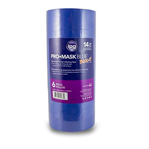 IPG ProMask Blue with BLOC-It, Premium 14-Day Masking Tape, 1.88