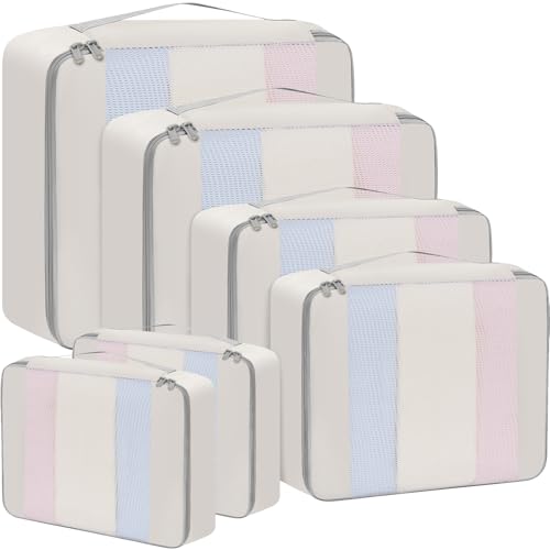 Image of BAGAIL 6 Set /8 Set /10 Set Packing Cubes Various Sizes Packing Organizer for Travel Accessories Luggage Carry On Suitcase