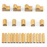 Waldfelsen® Hozfiguren: 4 Städte, 5 Siedlungen und 15 Straßen geeignet für Die Siedler (Farbe: Blanko)