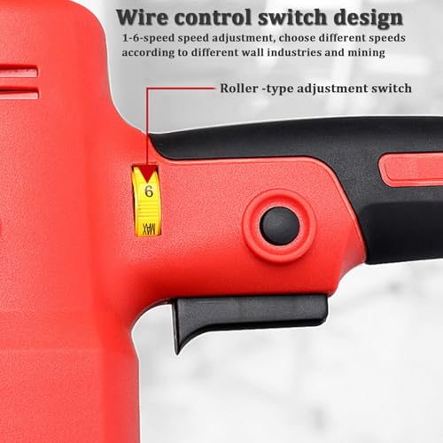 Betoniera elettrica – Strumento di miscelazione del calcestruzzo senza fili, alimentato a batteria al litio a 6 velocità, palmare per intonaco e malta