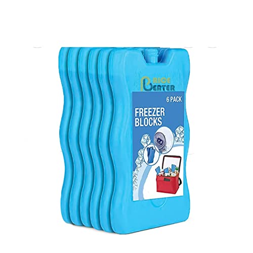 PRICEBEATER| Ice Cooler Freezer Board, Reusable Blocks, Cooler Bag for Work, School, Picnic, or Camping, Safe and Durable Powerful Chillers, The Perfect Cooler for a Kids lunch box (6 pack)