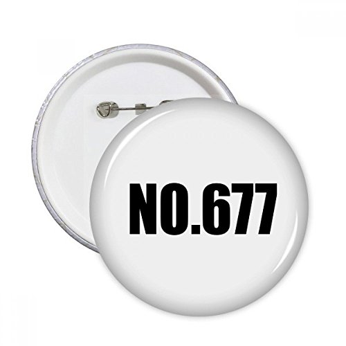 Pins Numéro Chance 677 rond pour personnaliser une veste